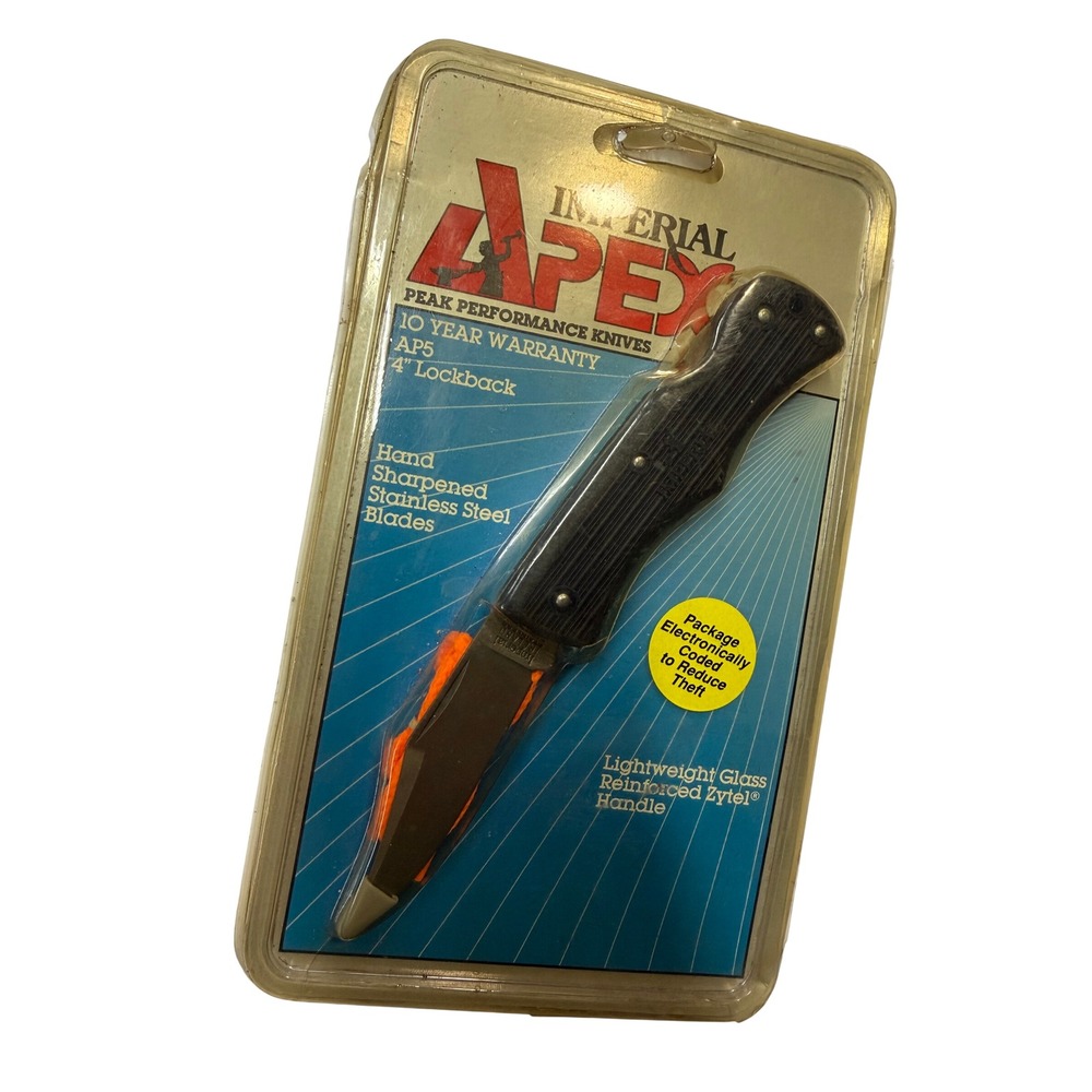 Vintage Imperial Apex AP5 4in Lockback Folding Knife Zytel Handle
